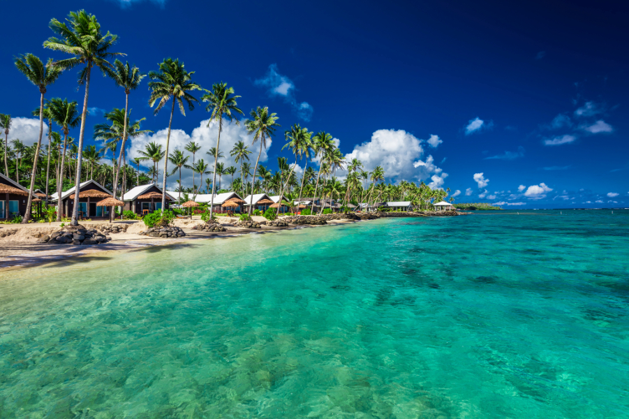 tropical beach in samoa